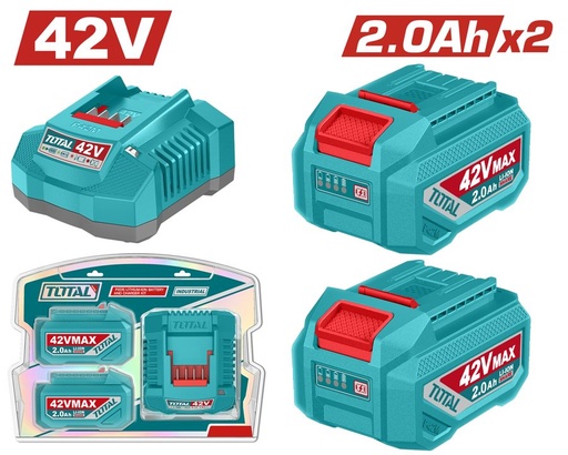 [FH38891] Bateria 42V2A (2 Pzs) y Cargador 42V2A - Total
