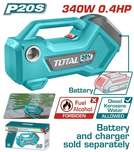 [FH38893] Bomba de Trasiego de Liquidos a Bateria 20V - sin Bat - TTPLI2001 - Total