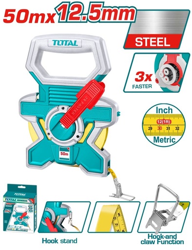 [FH38898] Cinta Metrica de Acero 50MX12.5MM - Total