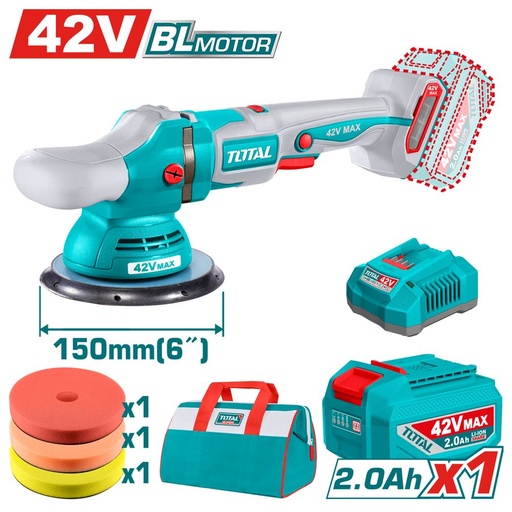 [FH38921] Pulidora a Bateria 42V 150MM Bl - Bat/car - TAPLI42151 - Total