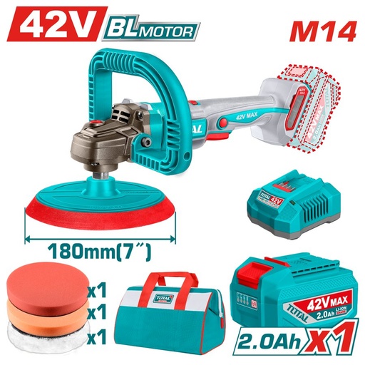 [FH38922] Pulidora a Bateria 42V 180MM Bl- Bat/car - TAPLI42181 - Total