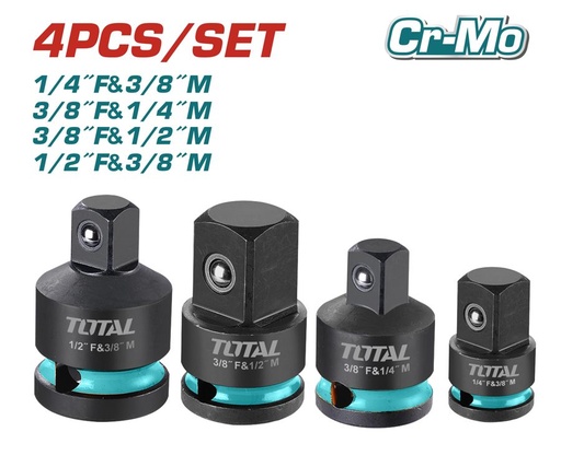 [FH38946] Juego de Adaptadores Llave Tubo de Impacto (4 Pzs) - Total