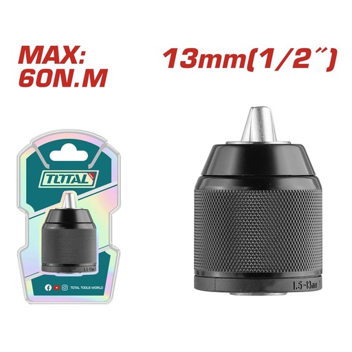 [FH38955] Mandril Autoajustable Metalico 13MM (p/ Taladro Percutor 60NM Max) - Total