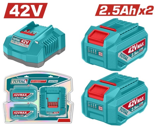[FH38971] Bateria 42V2.5AH (2 Pzs) y Cargador 42V2A - Total