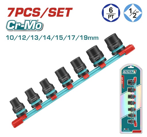 [FH38988] Juego de Llaves Tubo de Impacto 1/2PULG (7 Pzs) - Total
