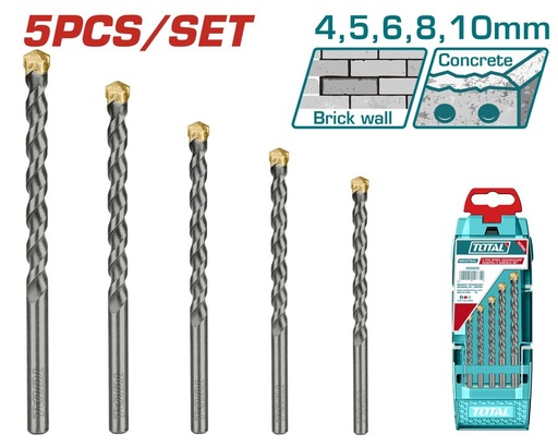 [FH38992] Juego de Mechas para Concreto 4-10MM (5 Pzs) - Total