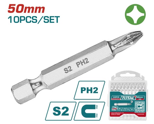 [FH39010] Puntas Bit de Atornillador PH2 50MM - Total