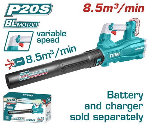 [FH39014] Soplador de Hojas a Bateria 20V 8,5M3/MIN (vel. Variable) - sin Bat - TABLI20428 - Total