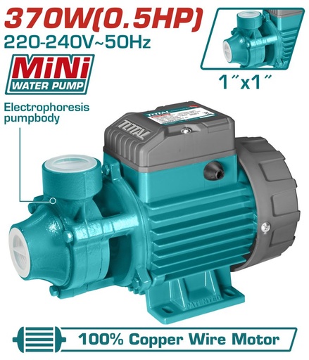 [FM39035] Bomba de Agua Periferica Mini 0.5HP 30MTS 30LTS/MIN (1PULG) - TWP137026 - Total