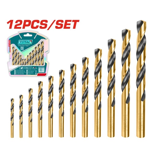 [FH39037] Juego de Mechas Hss 2-8MM (p/ Taladro en Metal) (12 Pzs) - Total