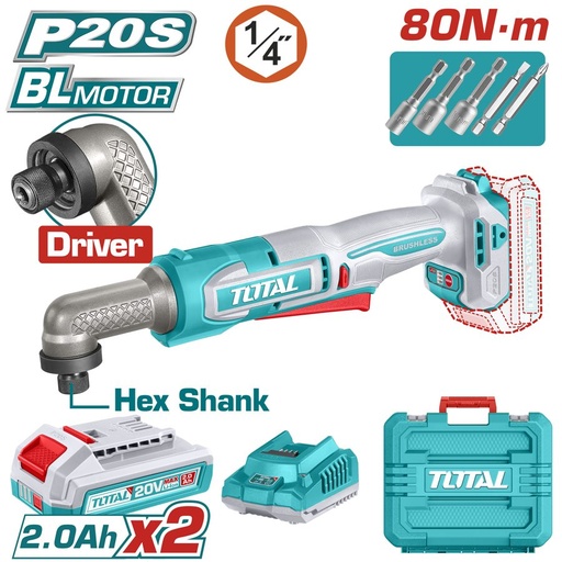 [FH39065] Atornillador de Impacto Angular a Bateria 20V 80NM - Bat/car - TAIRLI208 - Total