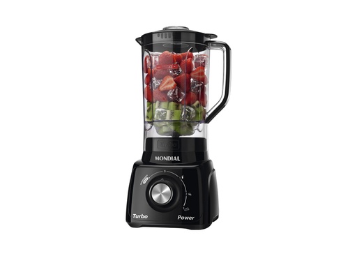 [HC39223] LICUADORA TURBO POWER - BLACK 3 VELOCIDADES - 2,2L HECHO EN BRASIL  MONDIAL