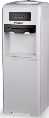 [HE39353] Dispenser de Pie C/heladera Negro - Consumer