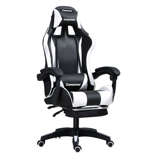 [OM39367] Silla YT-055 Gamer Negro y Blanco - Consumer