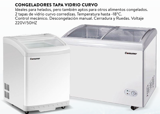 [HH39447] Congelador de 175 L P/ Helado Congeladores Tapa - Consumer