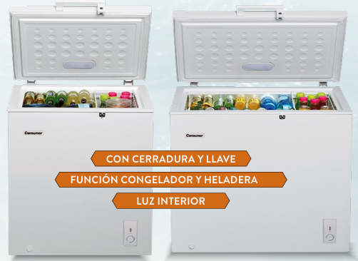 [HH39450] Congelador de 120 Litros Canasto interior móvil - Consumer