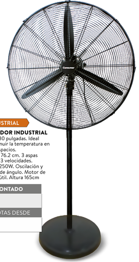 [HV39491] Ventilador 30" de Pie - Consumer