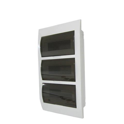 [EC39602] Tablero Embutir Plástico 36 Módulos DIN con Tapa Transparente - LWDF-36 - Argo