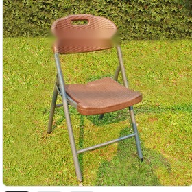 [OM39604] Silla Plegable Tipo Ratan Marron