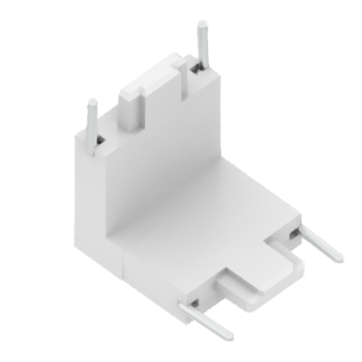 [EI39811] Union L Vertical Para Riel Magnetico Blanco Nixx Minitrak - Zaga