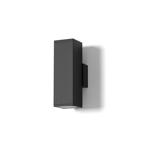[EI39857] Aplique De Pared Bidireccional Dicro GU10 Cuadrado Negro Atlas G2 Zaga