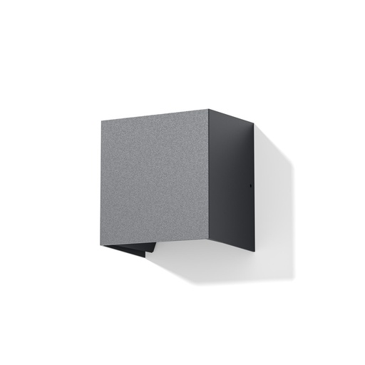 [EI39863] Aplique De Pared Bidireccional LED 4.5W Luz Cálida Cuadrado Gris Oscuro Star S Zaga