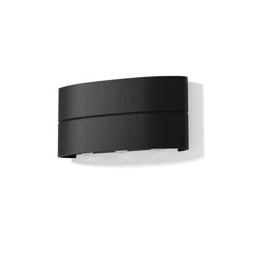 [EI39866] Aplique De Pared Bidireccional LED 6W Luz Cálida Negro Vega R Zaga