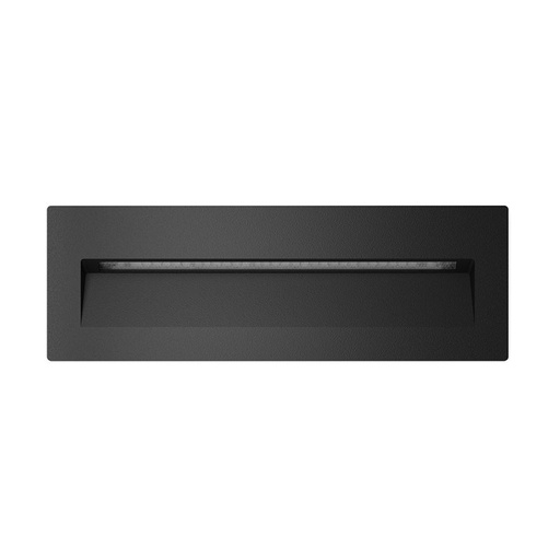 [EI39867] Aplique De Pared De Embutir LED 7W Luz Cálida Rectangular Negro Calisto E Zaga