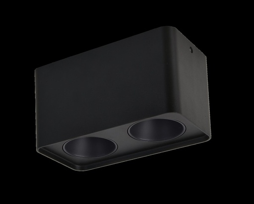 [EI39880] Artefacto LED De Adosar Techo 2L Cuad Fijo 12W Luz Calida Negro Faron - Zaga