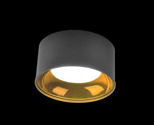 [EI39884] Artefacto LED De Adosar Techo 12W Luz Calida Negro Vitus - Zaga