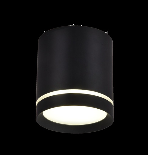 [EI39889] Artefacto LED De Adosar Techo Circ Fijo 5W Luz Calida Negro Mael - Zaga