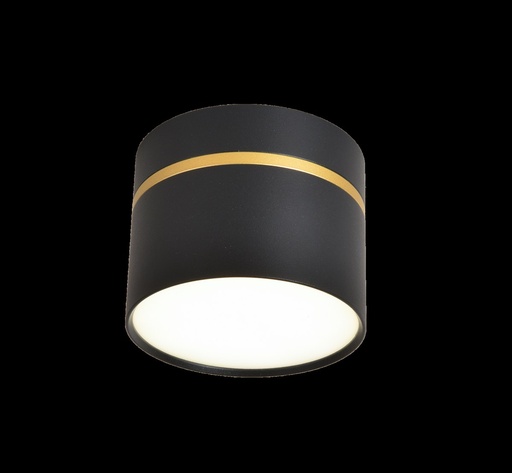 [EI39890] Artefacto LED De Adosar Techo Circ Fijo 7WLUZ Calida Negro Pascal - Zaga