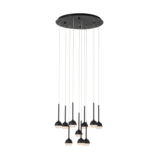 [EI39904] Colgante LED 10X4.5W 5500LM 3000K Ø580mm Acero/negro Nucetto - Eglo