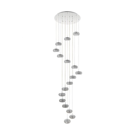 [EI40039] Colgante Corliano 1 De 1 Luz C/ Lamp LED 17X4.5W Calida Cromo Eglo (outlet)