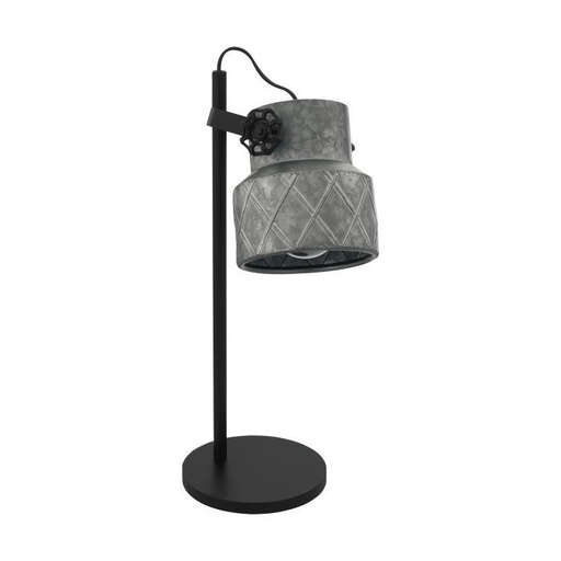 [HV40046] Velador Mesa Hilcott E27 De 1 Luz Negro/gris Eglo