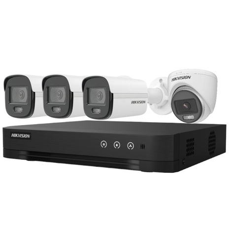 [EC40700] Kit Camaras Colorvu Bullet/turret Ds - J142i(std)/par/kit - 7204HGHI - 4CAM/CV - Hikvision
