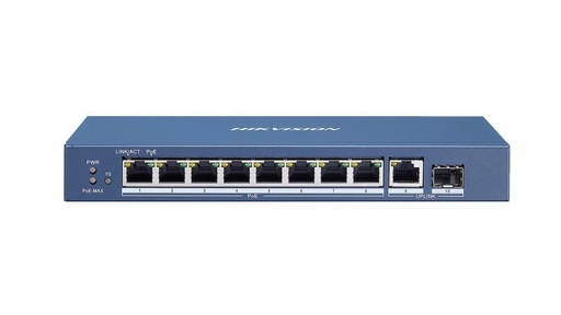 [EC40898] Switch POE 08 Puertos Gigabit Ds - 3E0510P - E - Hikvision