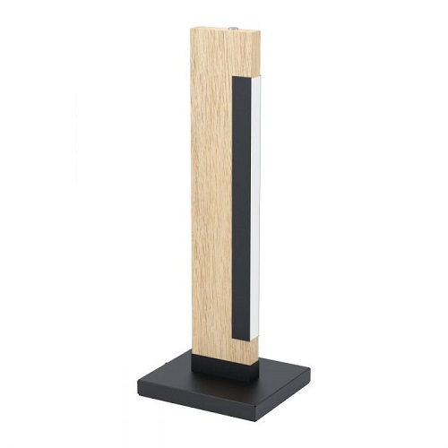 [HV40905] Velador Mesa Camacho De 1 Luz C/ Lamp LED 6.5W Calida Madera/negro Eglo
