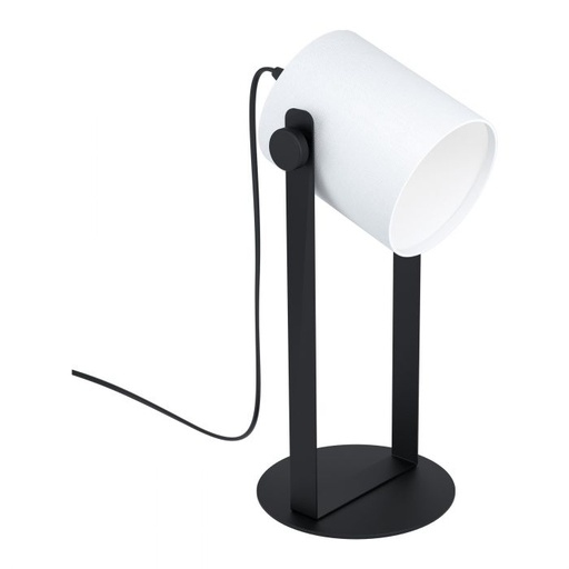 [HV40940] Velador Mesa Hornwood 1 E27 De 1 Luz Blanco/negro Eglo