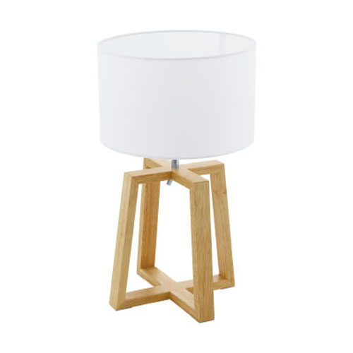 [HV41737] Velador Mesa Chietino 1 E27 De 1 Luz Blanco/madera Eglo
