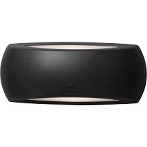 [EI41822] Aplique De Adosar Pared Bidir Francy E27 C/lamp LED 6W Calida Negro Fumagalli