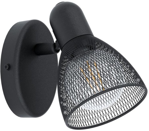 [EI41833] Aplique Carovigno E14 De 1 Luz Negro Eglo