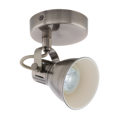 [EI41836] Aplique Seras GU10 De 1 Luz C/ Lamp LED 3.3W Calida Plata Eglo
