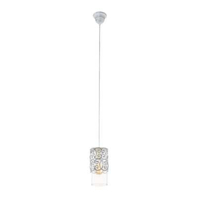 [EI41838] Colgante Cardigan E27 De 1 Luz Azul/transparente Eglo