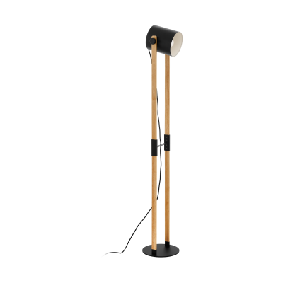[HV41850] Velador Piso Hornwood E27 De 1 Luz Madera/negro Eglo