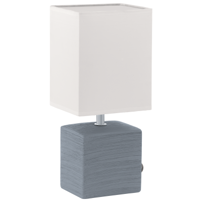 [HV41851] Velador Mesa Mataro E14 De 1 Luz Blanco/gris Eglo