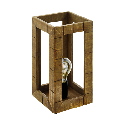 [HV41853] Velador Mesa Takhira E27 De 1 Luz Madera/negro Eglo