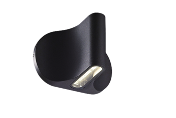 [EI41868] Aplique Bidireccional LED 7,2W Luz Calida Negro De 2 Luces IP54 Argo
