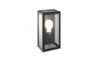 [EI41871] Aplique De Pared Rectangular Negro De 1 Luz Ip43 Argo