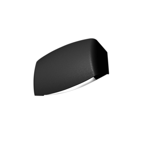 [EI41877] Aplique De Adosar Pared Bidir Abram Rx7s C/lamp LED 7,5W Calida/neutra/fria Negro Fumagalli